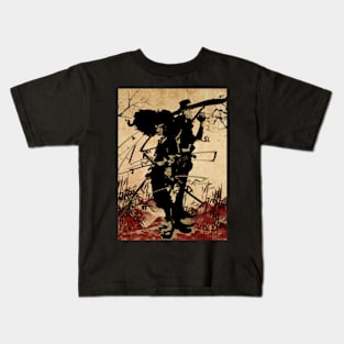 Justice afro samurai Kids T-Shirt